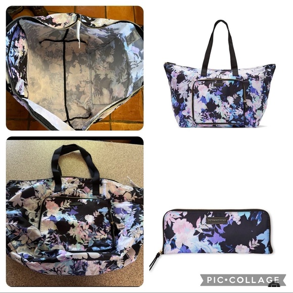 Va hard case wheelie carryon luggage backpack wallet short heart robe tote lilac - Picture 6 of 14